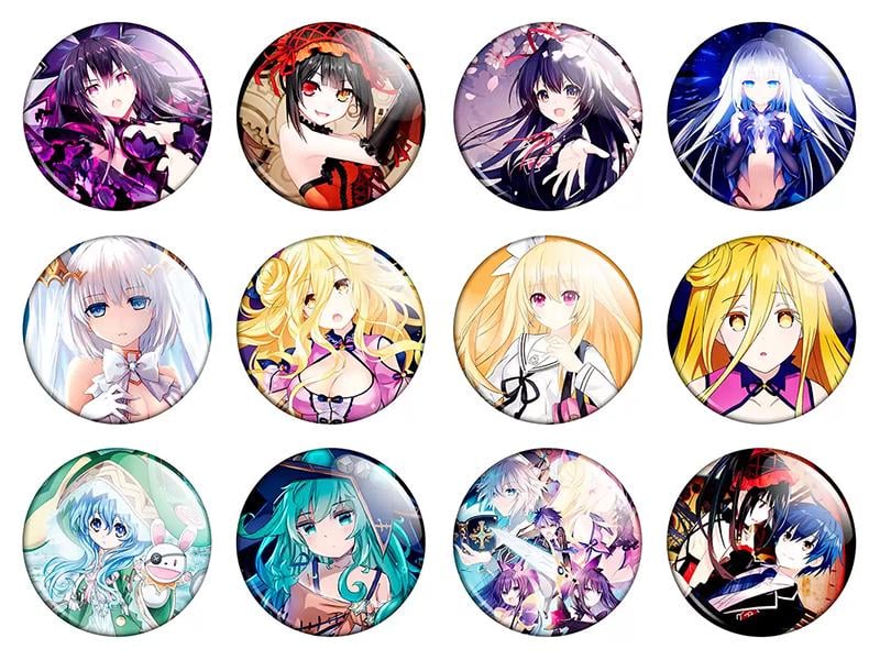 Набор значков Аниме Date a Live 12 шт. (NZN00263)