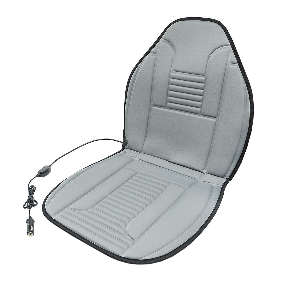 Накидка с подогревом на сиденье автомобиля Elegant Plus EL 100 577 100х50 см Серый с черным кантиком (102556)