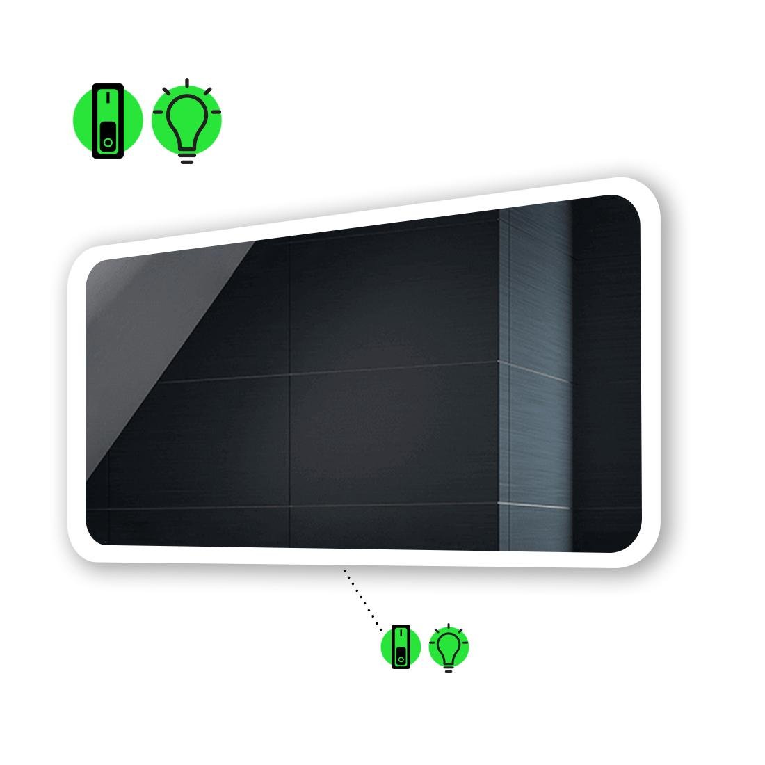 Зеркало с LED подсветкой Ahana с механическим включателем 120x80 см (Ahanag199)