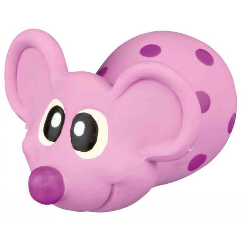 Игрушка для собак Trixie Мышь с пискавкой в горошек латекс 8 см Лиловый (4011905351704_1)