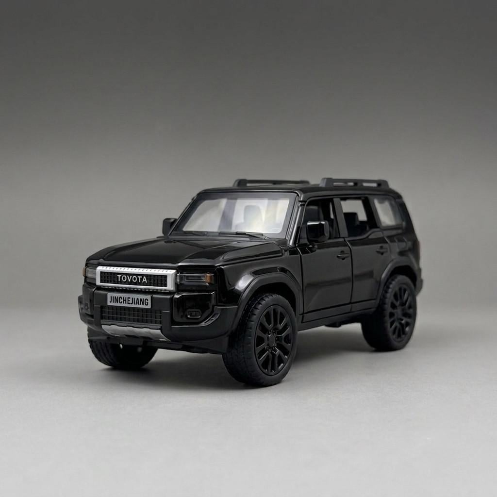 Игрушечная машинка Toyota Land Cruiser Prado 1:32 инерционная со светом и звуком Черный (36850853)