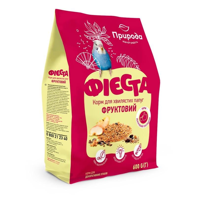 Корм для хвилястих папуг Фієста Фруктовий 600 г (1221918318)