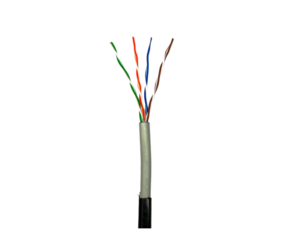 Кабель витая пара для наружных работ GEAR UTP 4x2x0,51 Cat5E CCA PVC+PE 305 м Черный (3127501624)