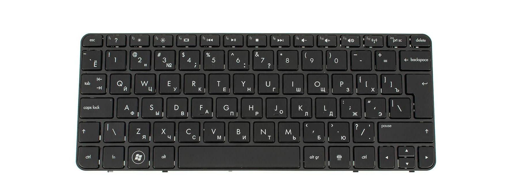 Клавиатура для ноутбука HP Mini 210-1146 матовая (590527-251)