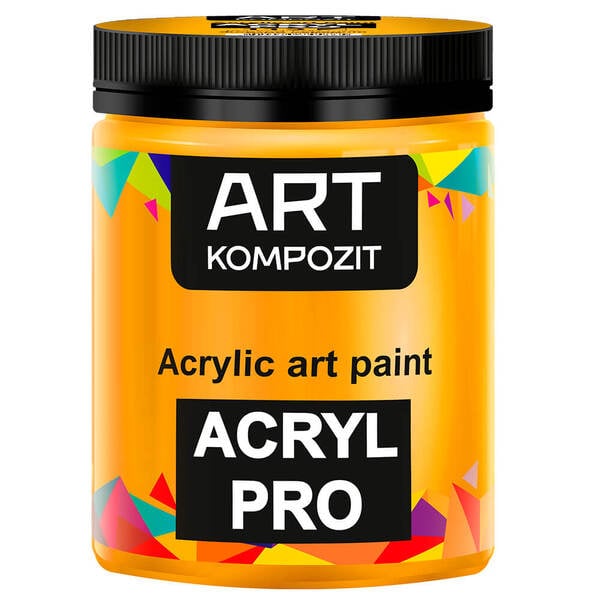 Акриловая краска ART Kompozit 113 430 мл Желтый средний (KT113) - фото 1