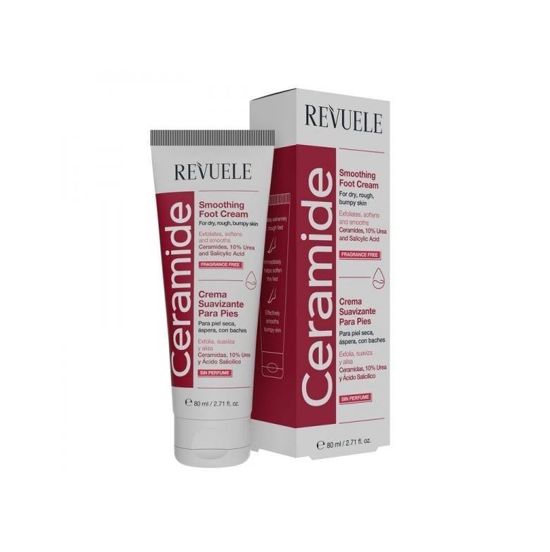 Крем для сухой грубой кожи ног разглаживающий Revuele Ceramine Smoothing Foot Cream 80 мл