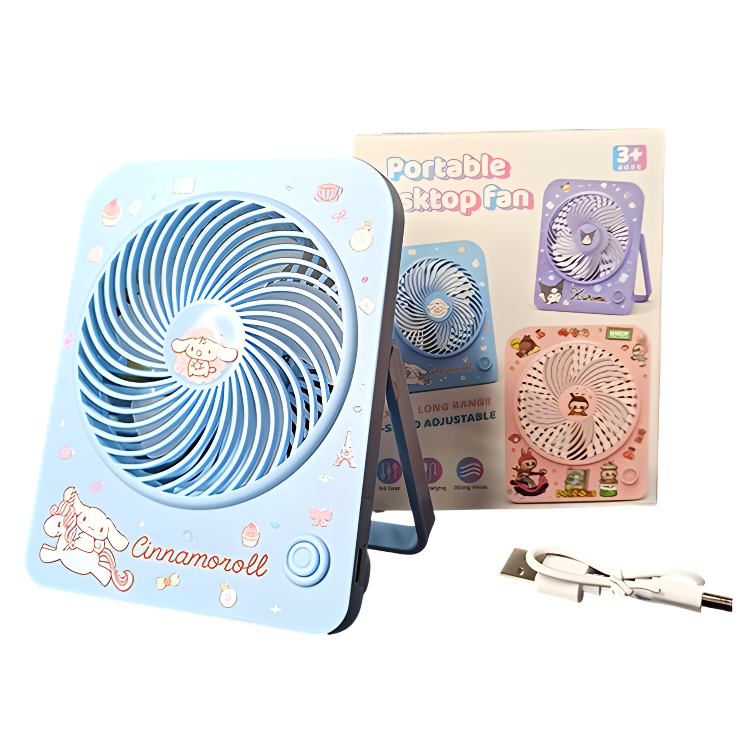 Вентилятор-USB дитячий настільний Cinnamorol Блакитний (6830A)