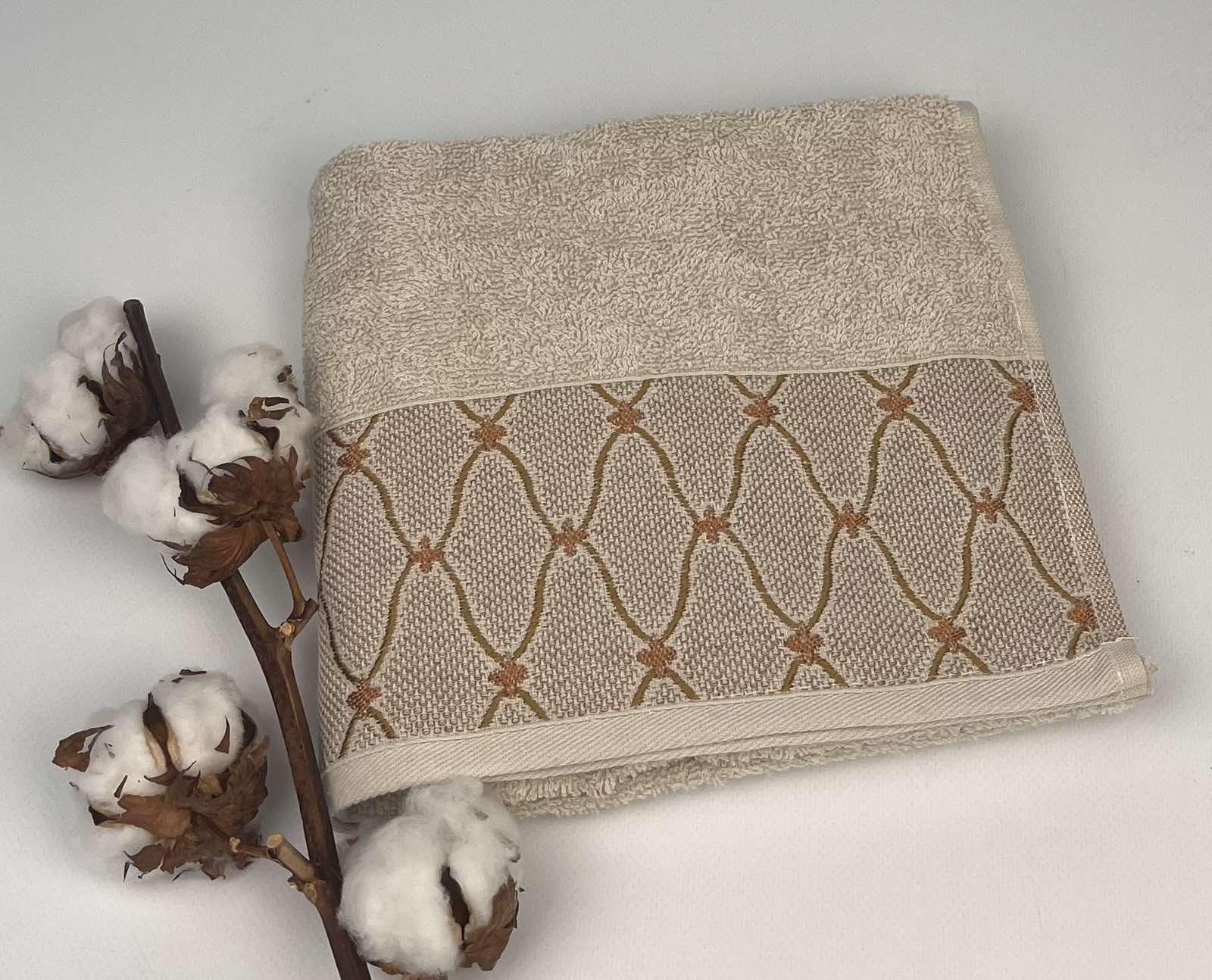 Полотенце Altinbasak Pera Wendy 50x90 см Бежевый (CN28457) - фото 1