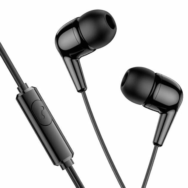Наушники Hoco M97 Enjoy universal earphones with mic Black (00000008607)