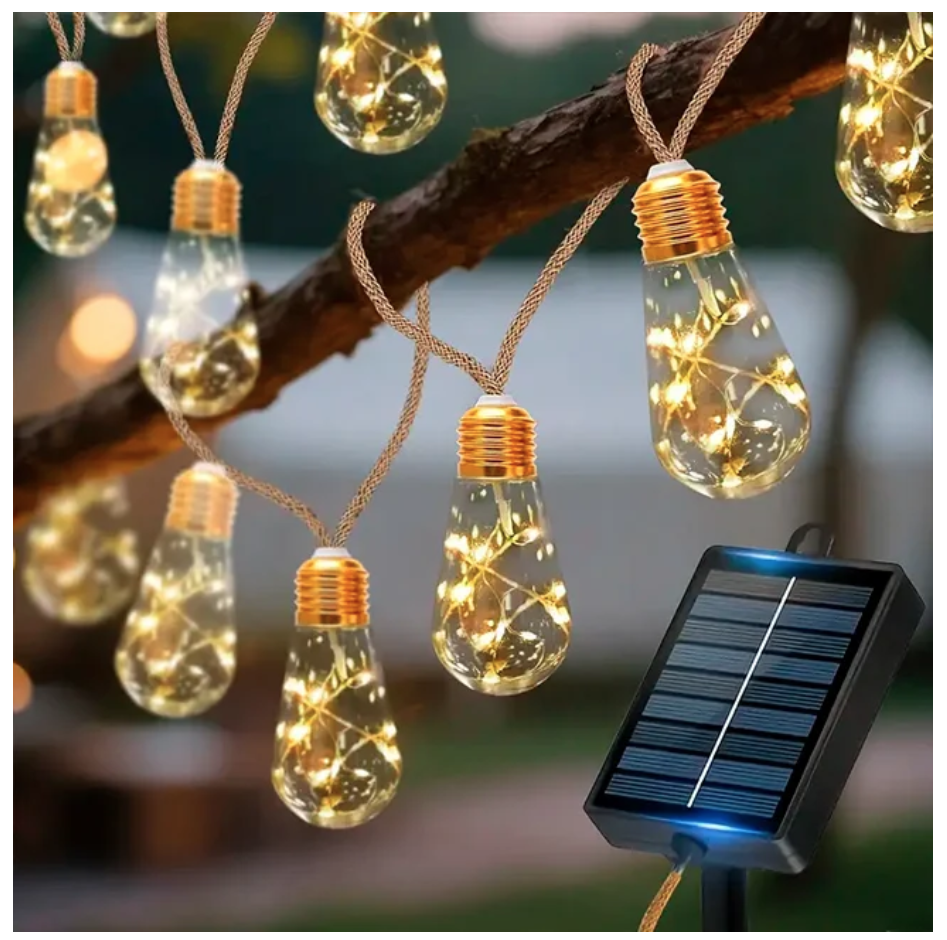 Садовый светильник на солнечной батарее 8 м 20 ламп 200 LED Solar (2942219036)