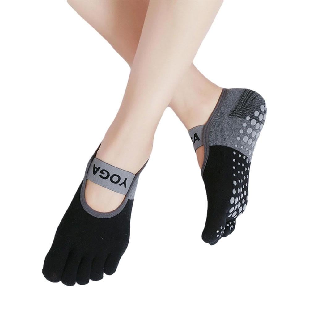 Носки для йоги с отдельными пальчиками универсальный р. 35-40 Черный (IY0035) - фото 3