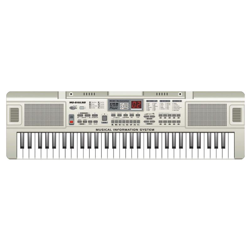 Детский синтезатор с микрофоном на 61 клавиша с MP3 и контролем темпа (MQ816USB)