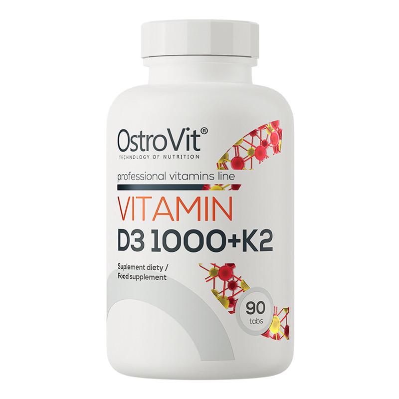 Витамин D3 и К2 Ostrovit Vitamin D3 1000 + K2 90 табл. (22711-01)