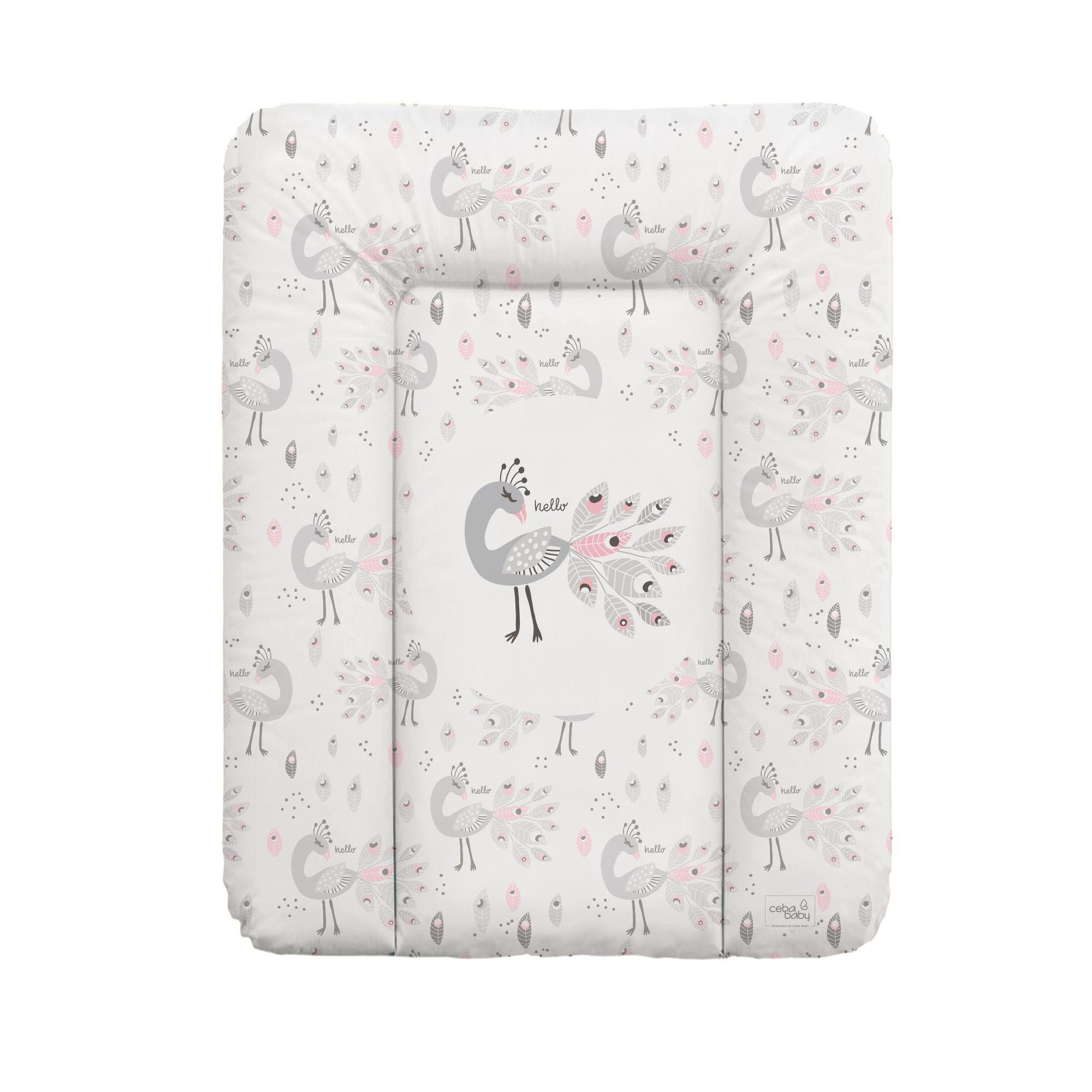 Матраc пеленальний Ceba Baby 70х50 см м'який на комод Lolly Polly Peacock