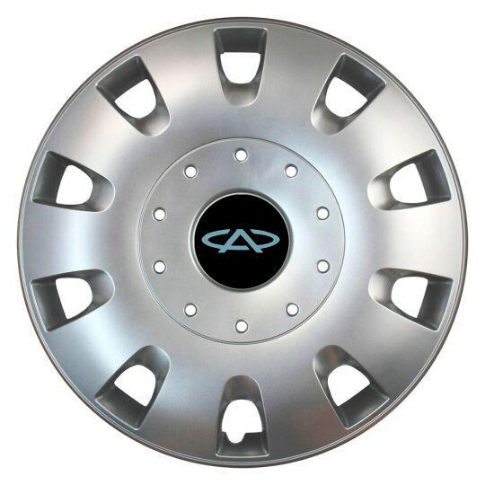 Автомобильные колпаки SKS 401 R16 с логотипом Chery 4 шт. Серебристый