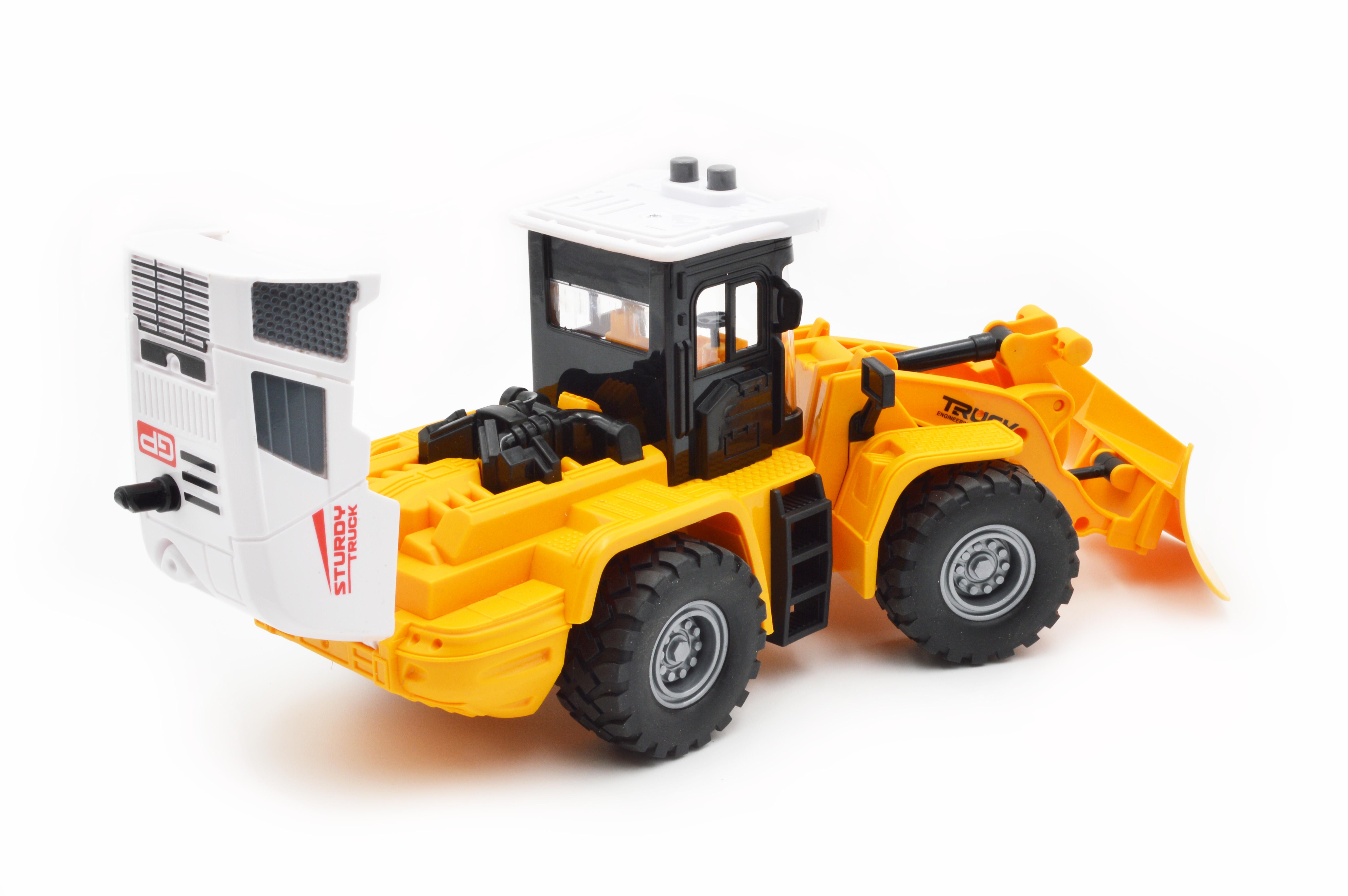 Игрушечный грейдер JS 129A-1 инерция звук свет - фото 4