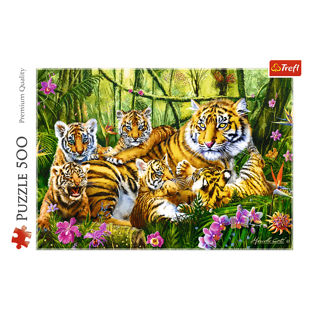 Пазл Trefl Сім'я тигрів 500 елементів