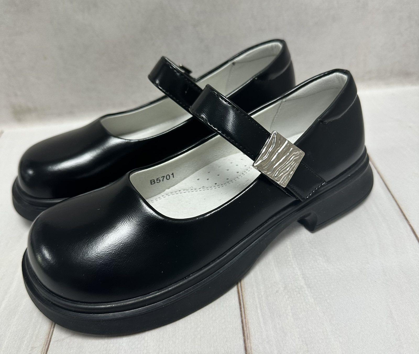 Туфлі шкіряні дитячі Apawwa для дівчинки р. 37 23 см Чорний - фото 2 Туфлі шкіряні дитячі Apawwa для дівчинки р. 37 23 см Чорний - фото 2