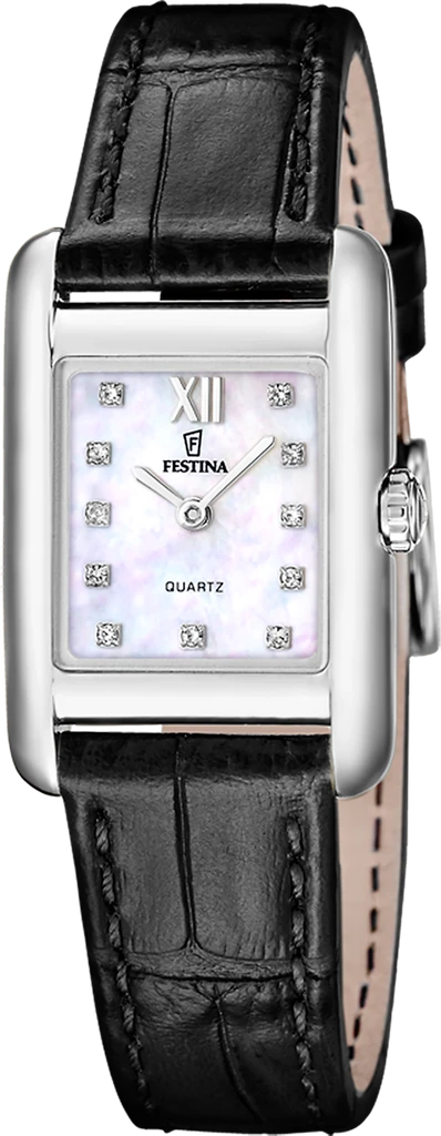 Наручные часы женские Festina F20773/3 On The Square со стальным корпусом WR 50 м и перламутровым циферблатом