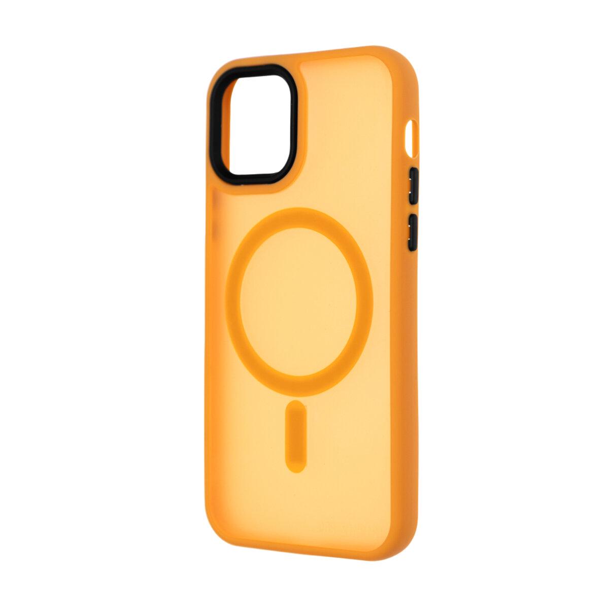 Противоударный чехол для Apple iPhone 12 Cosmic Magnetic Color HQ / Orange