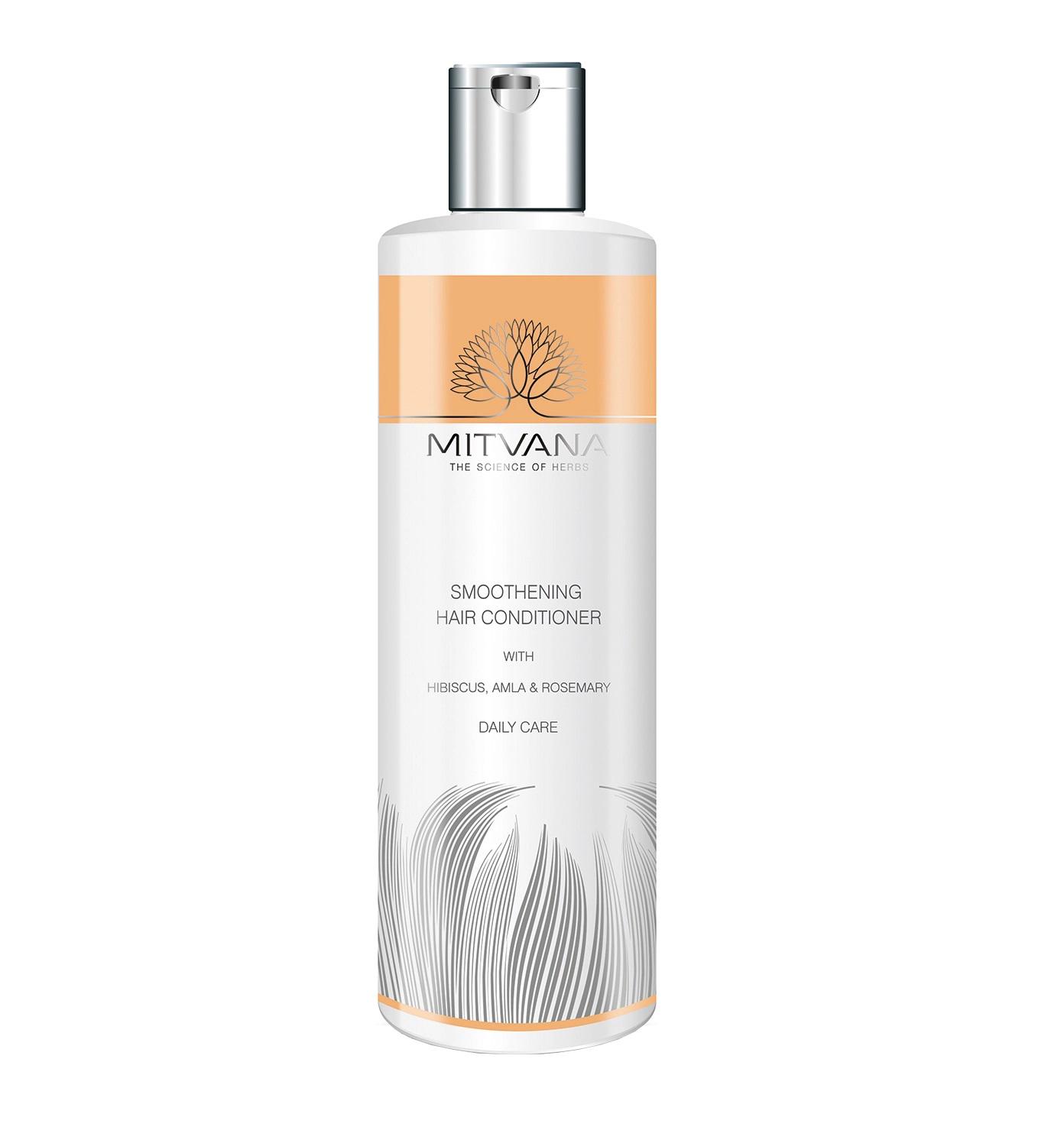 Кондиционер для непослушных волос Mitvana Smoothening Hair Conditioner with Hibiscus Amla&Rosemary 200 мл (8906078540559)