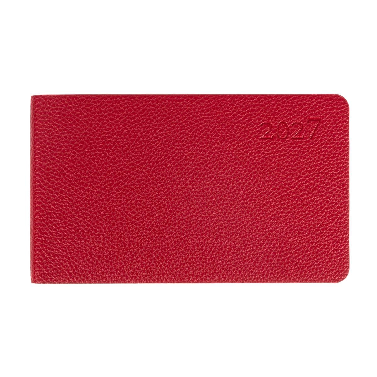 Щотижневик Leo Planner Binario датований 2027 м‘який 128 стор. 10х17 см Бордовий (252739)