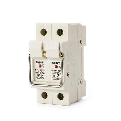 Тримач запобіжника CHINT RT28-X 2P 32А 10х38 мм з індикацією (520487)