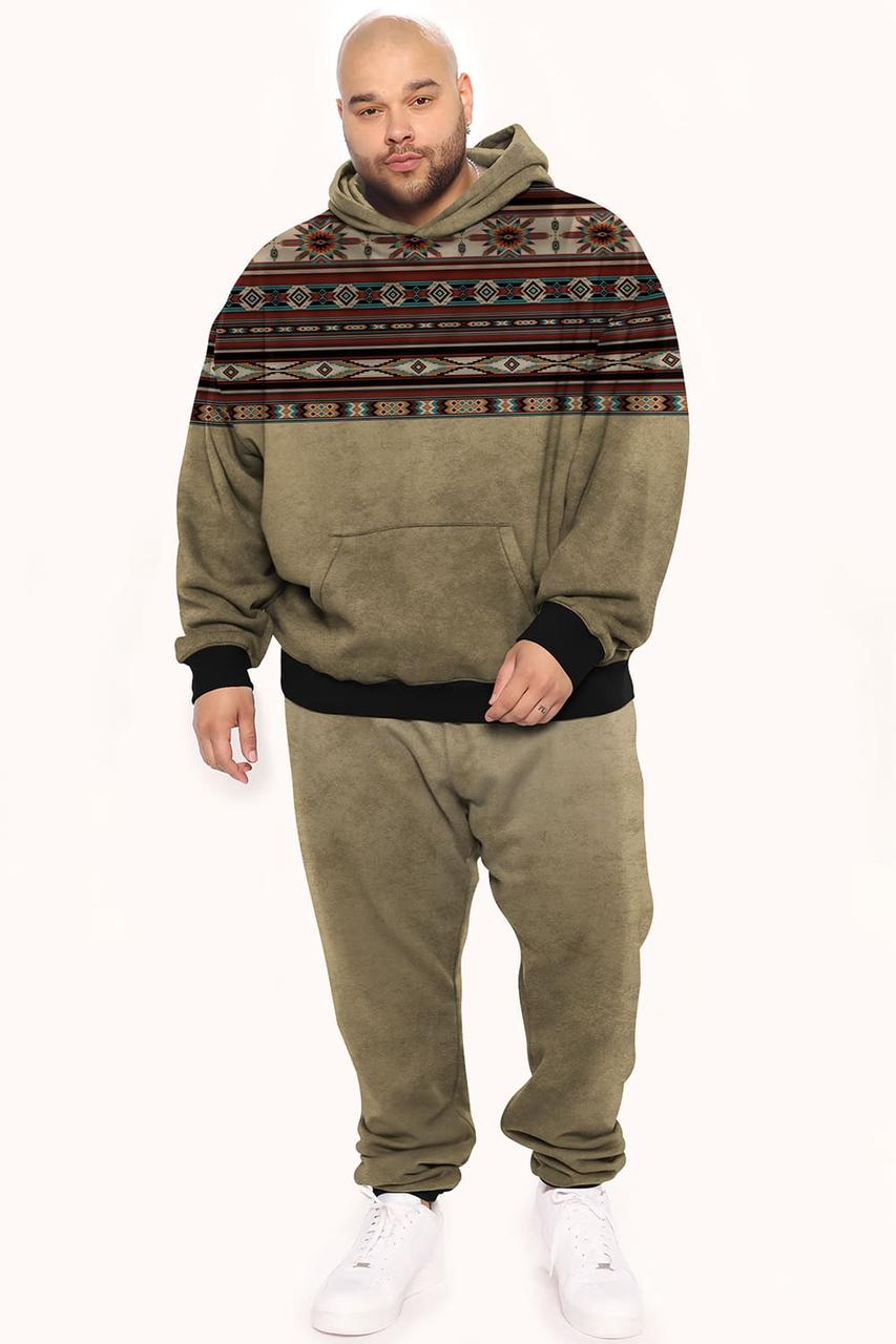 Спортивний костюм чоловічий Тотем батал 4XL Коричневий (10032)