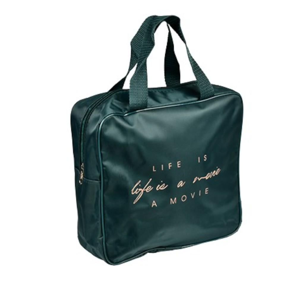 Косметичка дорожная Stenson Beauty 24х23х9,5 см Темно-зеленый (R33406)