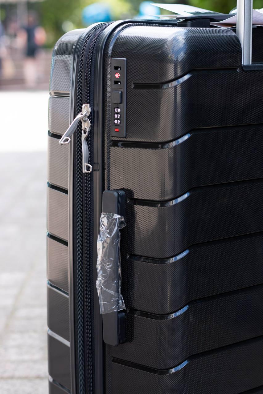 Чемодан пластиковый Nuri 1908 S Черный (11823599) - фото 5