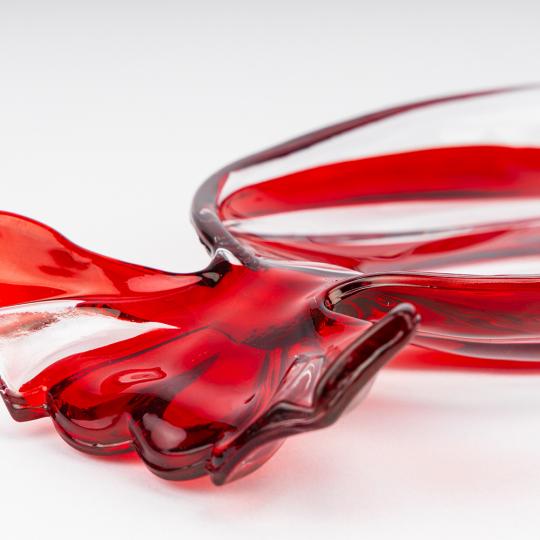 Блюдо стеклянное для десертов Карамелька 34,5 см Красный (40178) - фото 4 Блюдо стеклянное для десертов Карамелька 34,5 см Красный (40178) - фото 4