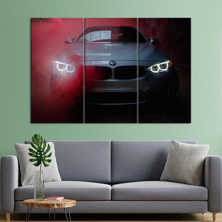 Картина Автомобиль Серый спорткар BMW M4 78x48 см (A1193-3)