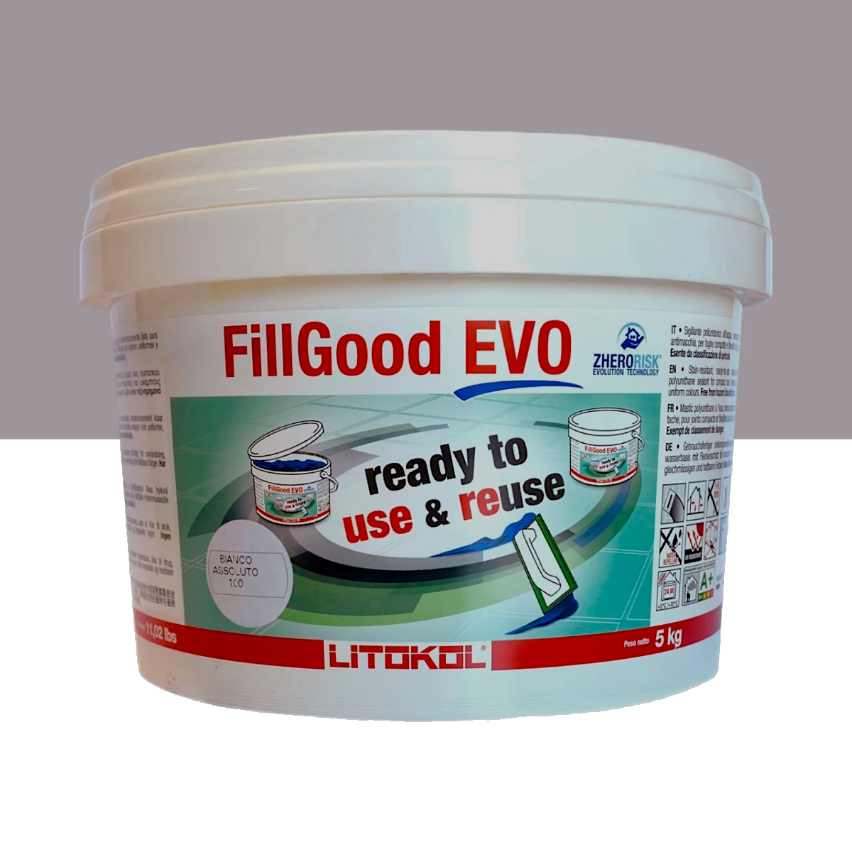 Затирка для швів епоксідна поліуретанова Litokol FillGood EVO 110 5 кг Сірий