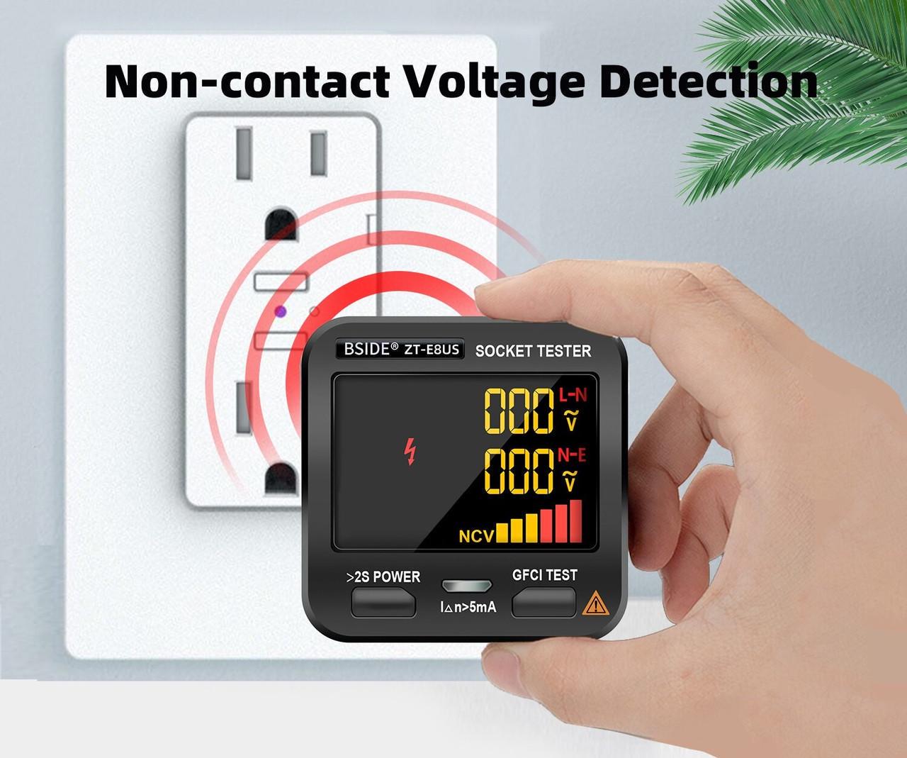 Тестер розеток цифровой BSIDE ZT-E8ER с функцией бесконтактного индикатора напряжения NCV - фото 6