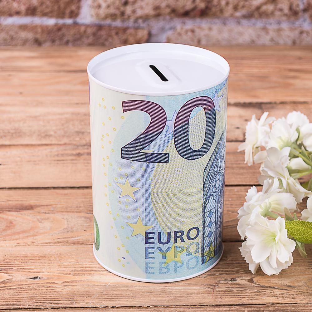 Копилка металлическая банкноты 20 евро (912-4)