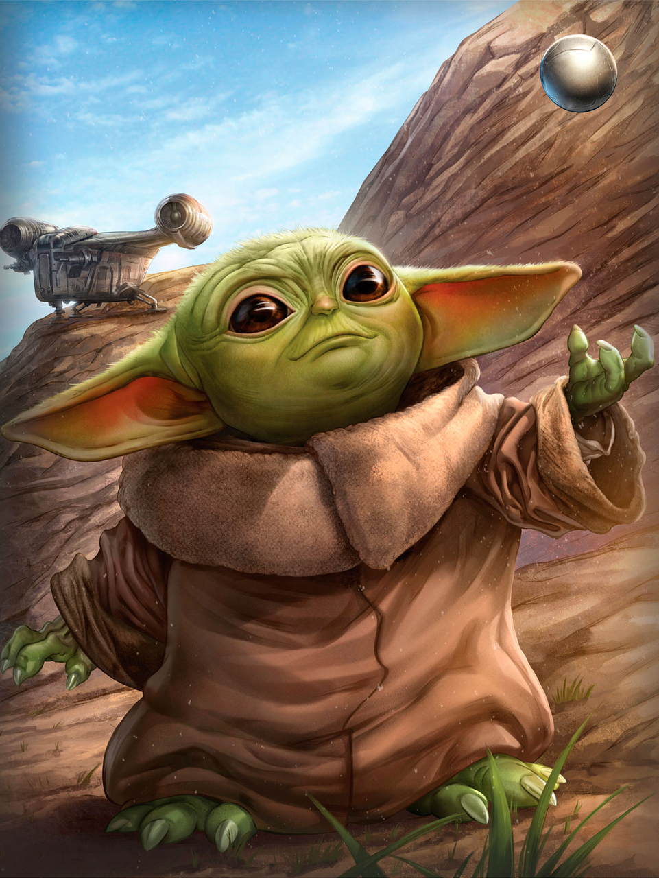 Картина постер Gee! Звёздные войны Мандалорец Бейби Йода Star Wars The Mandalorian 40x60 см SWM 11.13