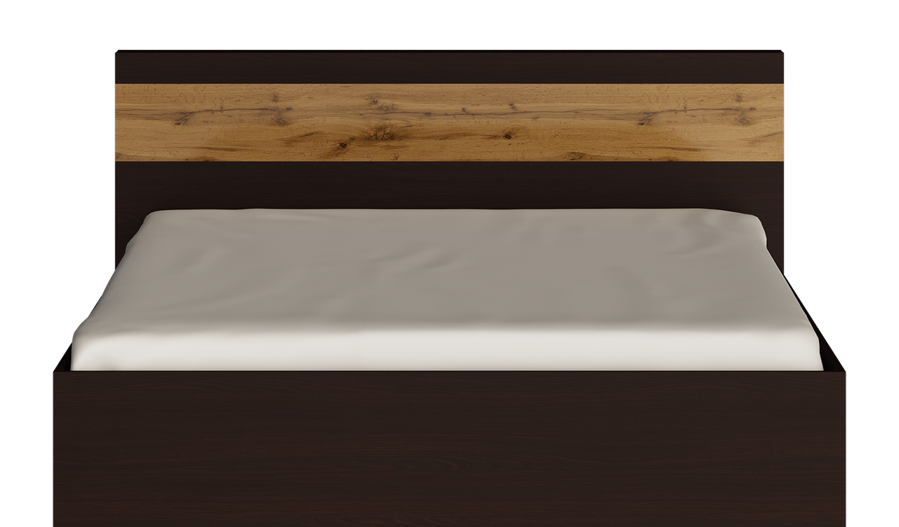 Кровать двуспальная Эверест Соната-1600 160х200 см Венге темный/Дуб крафт золотой (EVR-2093)