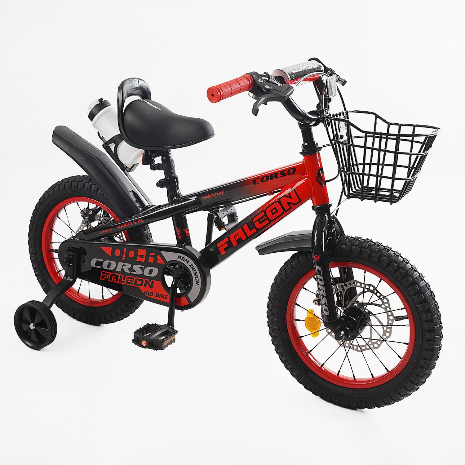 Велосипед детский Corso двухколесный 14" Falcon с корзиной