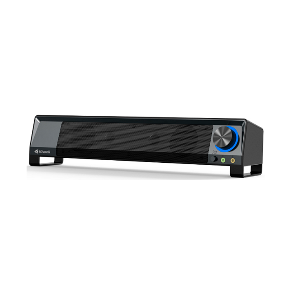 Набір портативних колонок Kisonli 2.0 X2 USB 3,5 мм Чорний (31338)