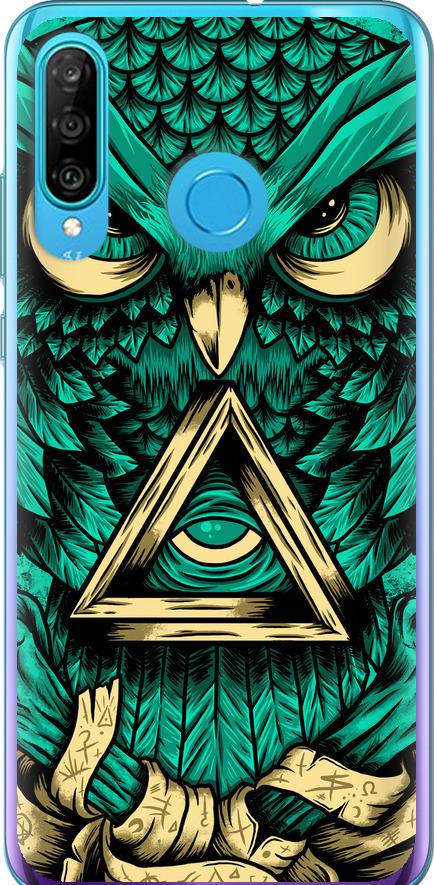 Чехол на Huawei P30 Lite Сова Арт-тату (3971u-1651-42517)