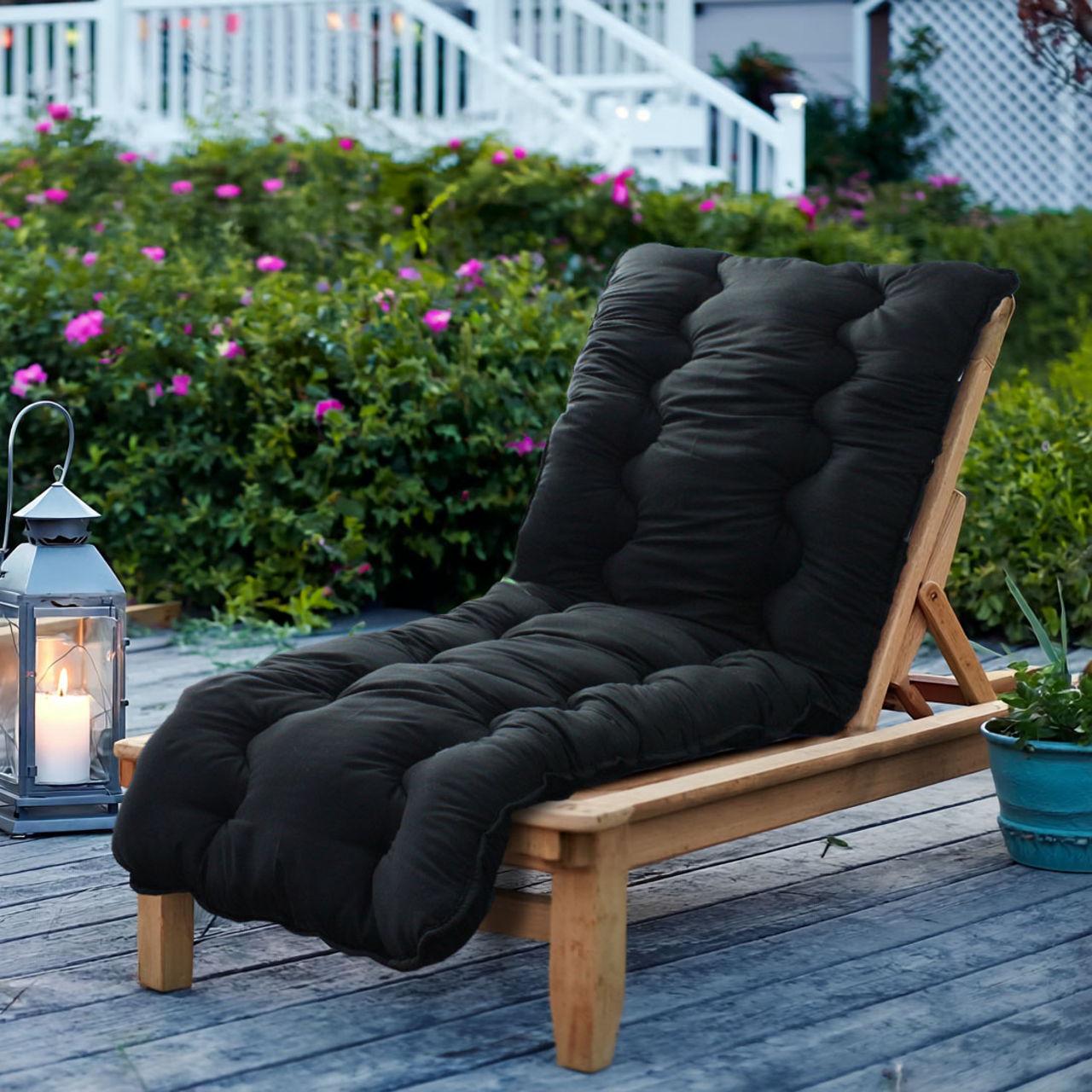 Матрас для шезлонга LITE МІ0025 190х60х10 см Черный (162229) - фото 1 Матрас для шезлонга LITE МІ0025 190х60х10 см Черный (162229) - фото 1