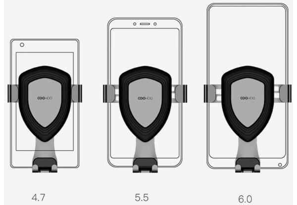 Автомобильное крепление GRAVITY CooWoo T100 Silver (1309833883) - фото 3