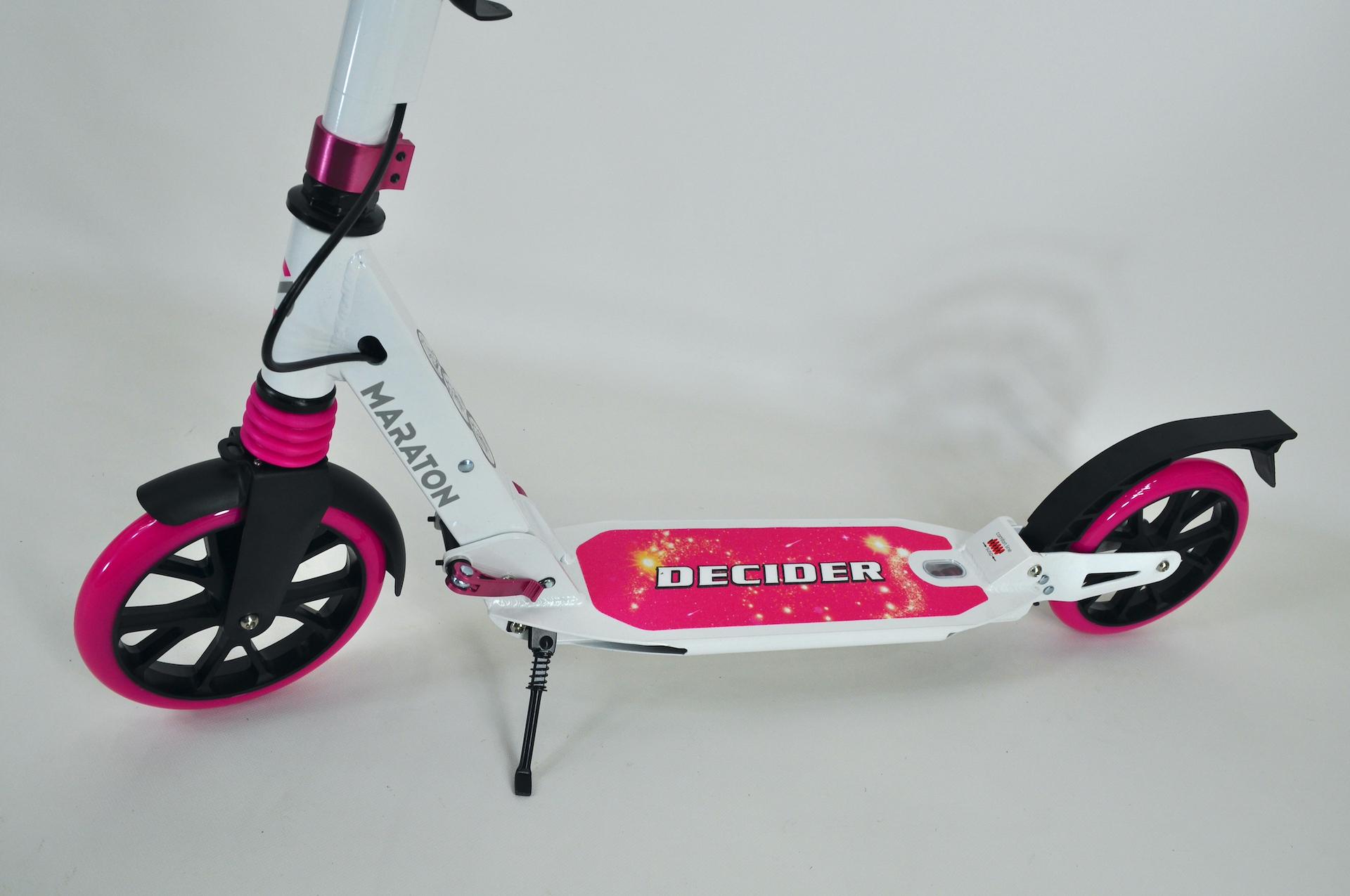 Самокат Maraton Decider з амортизаторами та підногою + ремінь Рожевий - фото 7 Самокат Maraton Decider з амортизаторами та підногою + ремінь Рожевий - фото 7