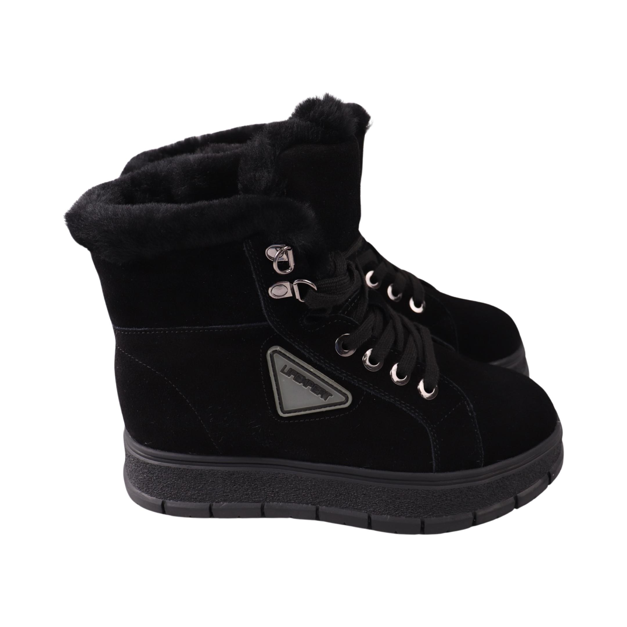 Ботинки женские Li Fexpert 1512-24ZHC натуральная замша р. 38 Черный (29184255)