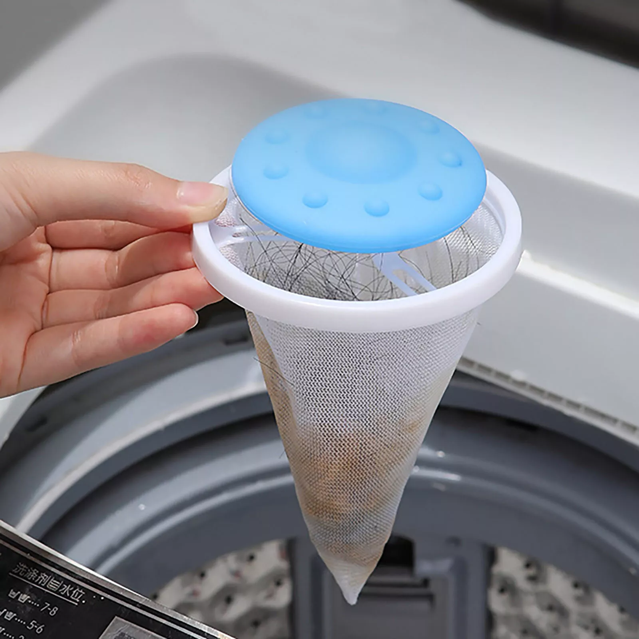 Фильтр-мешок для сбора мусора и ворса в стиральную машину 1 шт. Розовый - фото 6 Фильтр-мешок для сбора мусора и ворса в стиральную машину 1 шт. Розовый - фото 6