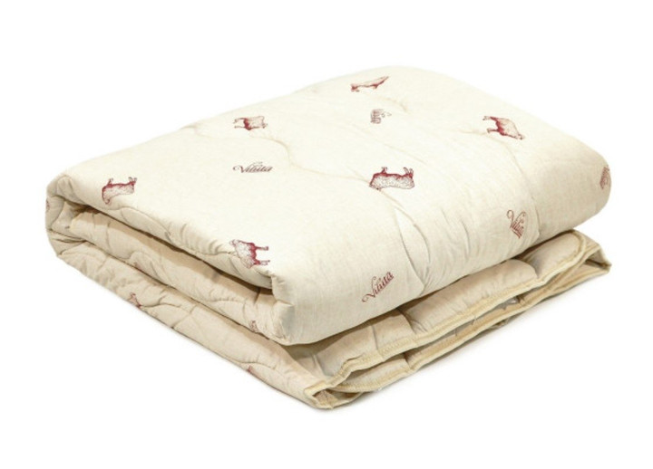 Одеяло полуторное шерстяное Viluta Premium Light 21386 140x205 см Бежевый (8-6-5148725)