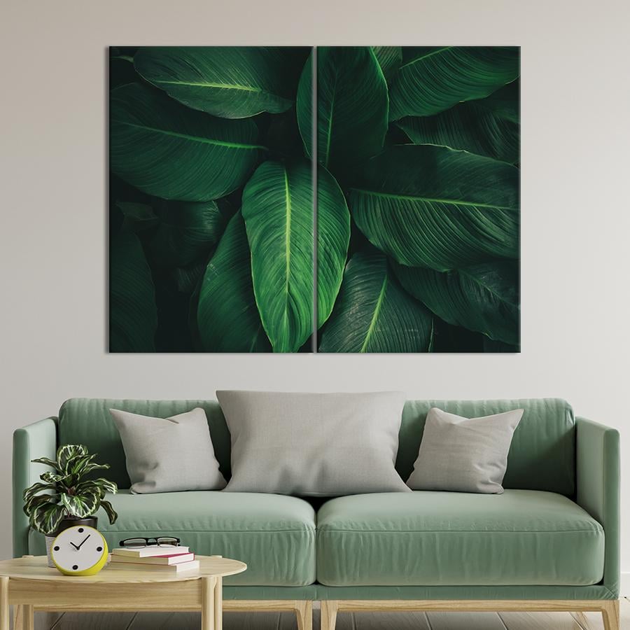 Картина Красивые банановые листья 165x122 см (1967-2)