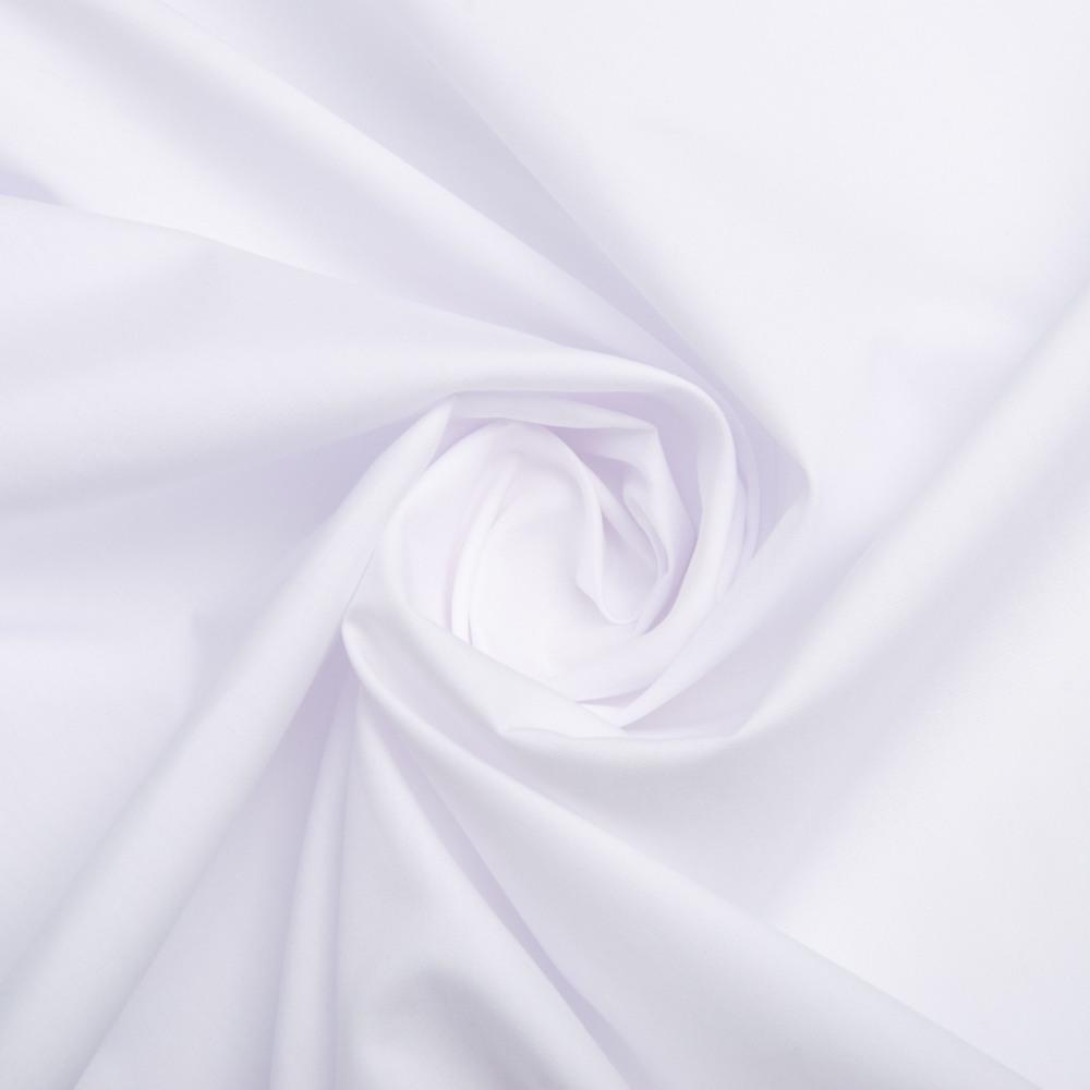 Ткань рубашечная однотонная 90094 117 гр/м2 Белый (25430)