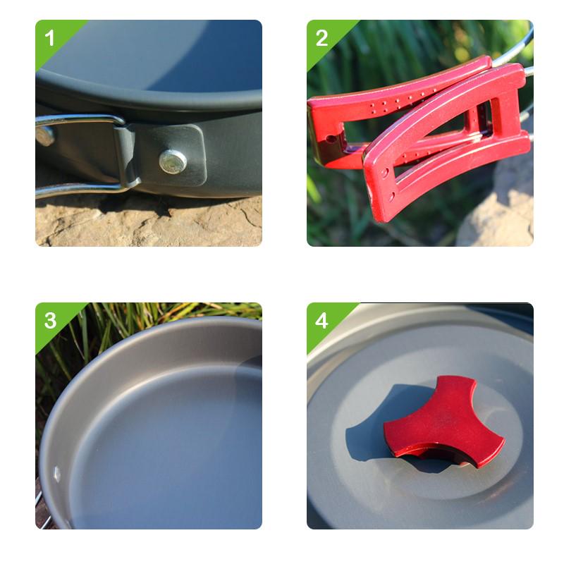 Набір посуду туристичного BRS-153 алюміній з чохлом (26637273) - фото 4 Набір посуду туристичного BRS-153 алюміній з чохлом (26637273) - фото 4