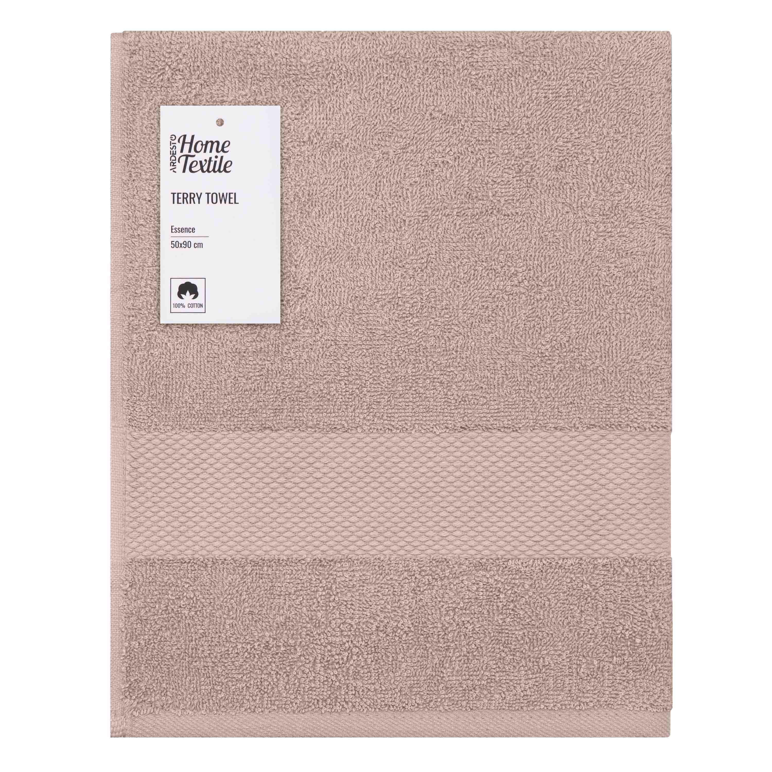 Полотенце махровое Ardesto Essence 50x90 см Бежевый (ART2250BE)